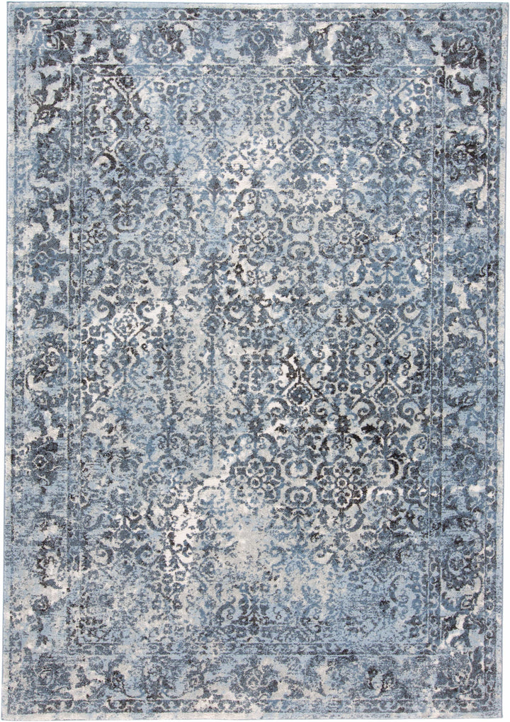 Feizy Feizy Ainsley Modern Abstract Rug - Ice Blue & Charcoal - Available in 7 Sizes 4'-3" x 6'-3" 8713900FBLUCHLC16