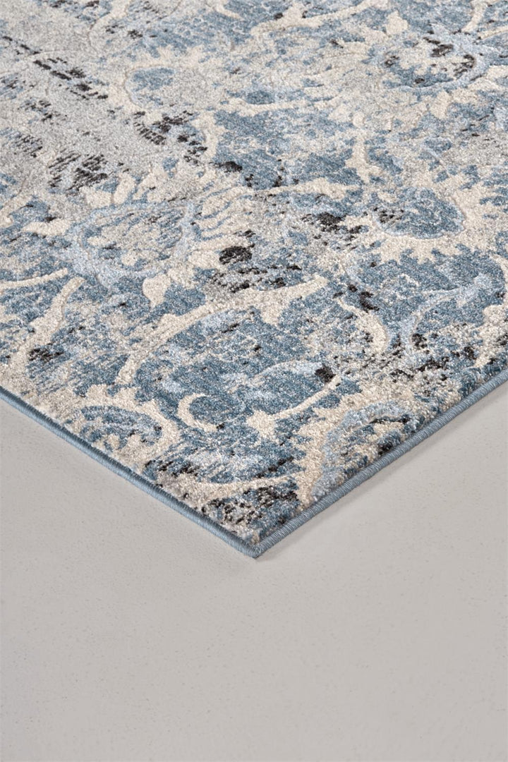 Feizy Feizy Ainsley Modern Distressed Floral Rug - Glacier Blue - Available in 7 Sizes