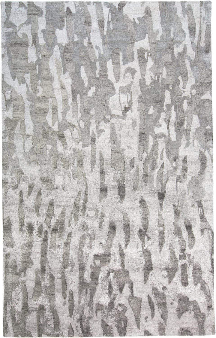 Feizy Feizy Dryden Contemporary Abstract Rug - Silvery Gray - Available in 5 Sizes 3'-6" x 5'-6" 8738786FIVY000C50