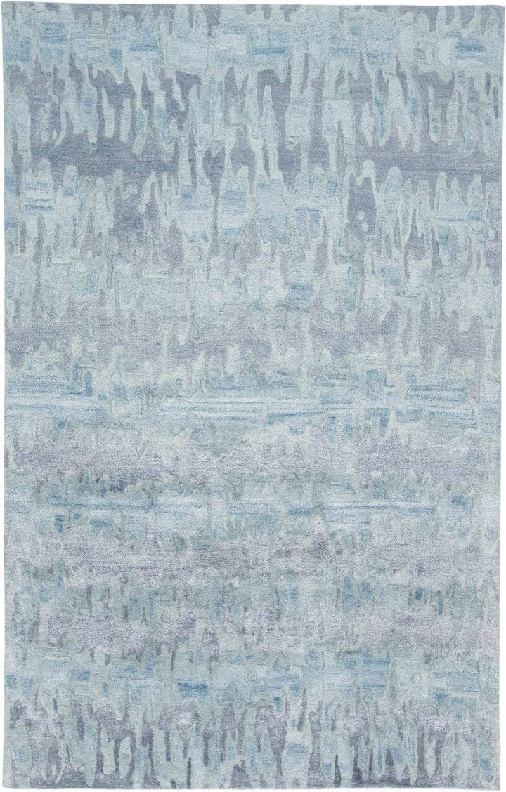 Feizy Feizy Dryden Contemporary Abstract Rug - Silver Blue & Ice Green - Available in 5 Sizes 3'-6" x 5'-6" 8738787FBLU000C50