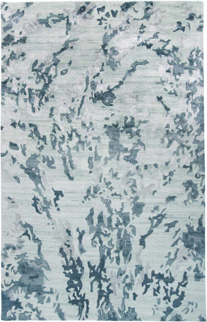 Feizy Feizy Dryden Contemporary Abstract Rug - Gray Mist & Teal Green - Available in 5 Sizes 3'-6" x 5'-6" 8738788FMST000C50