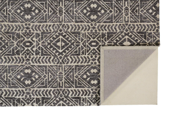 Feizy Feizy Colton Modern Mid-century Tribal Rug - Steel Gray & Ivory - Available in 5 Sizes