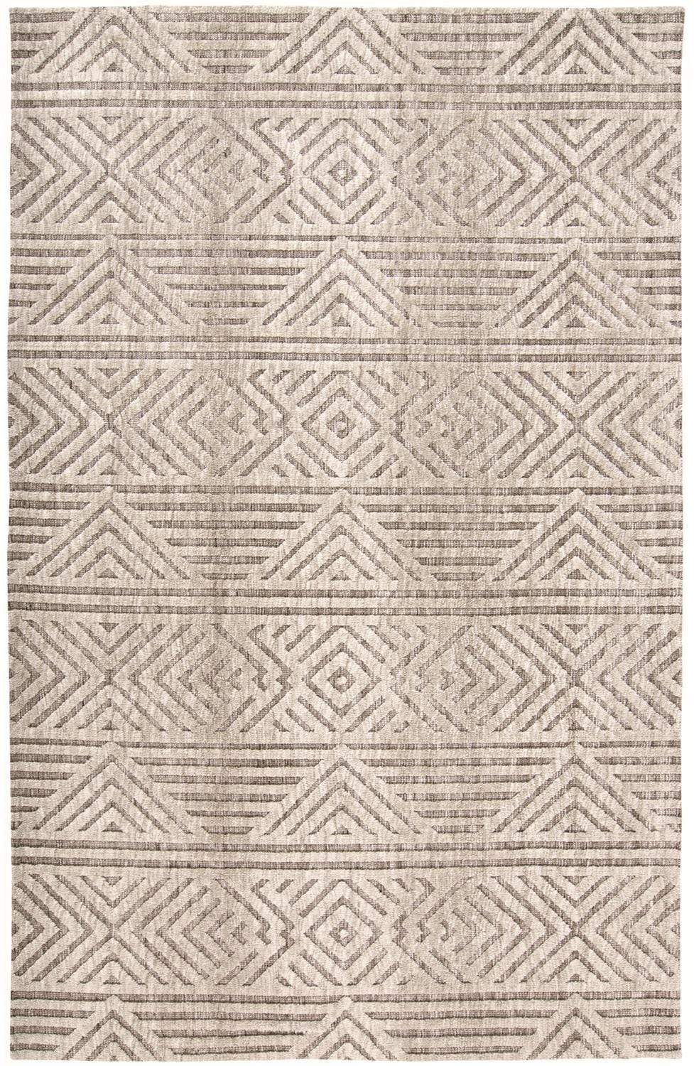 Feizy Feizy Colton Modern Diamond Art Deco Rug - Sand & Natural Tan - Available in 6 Sizes 3'-6" x 5'-6" 8748791FBRN000C50