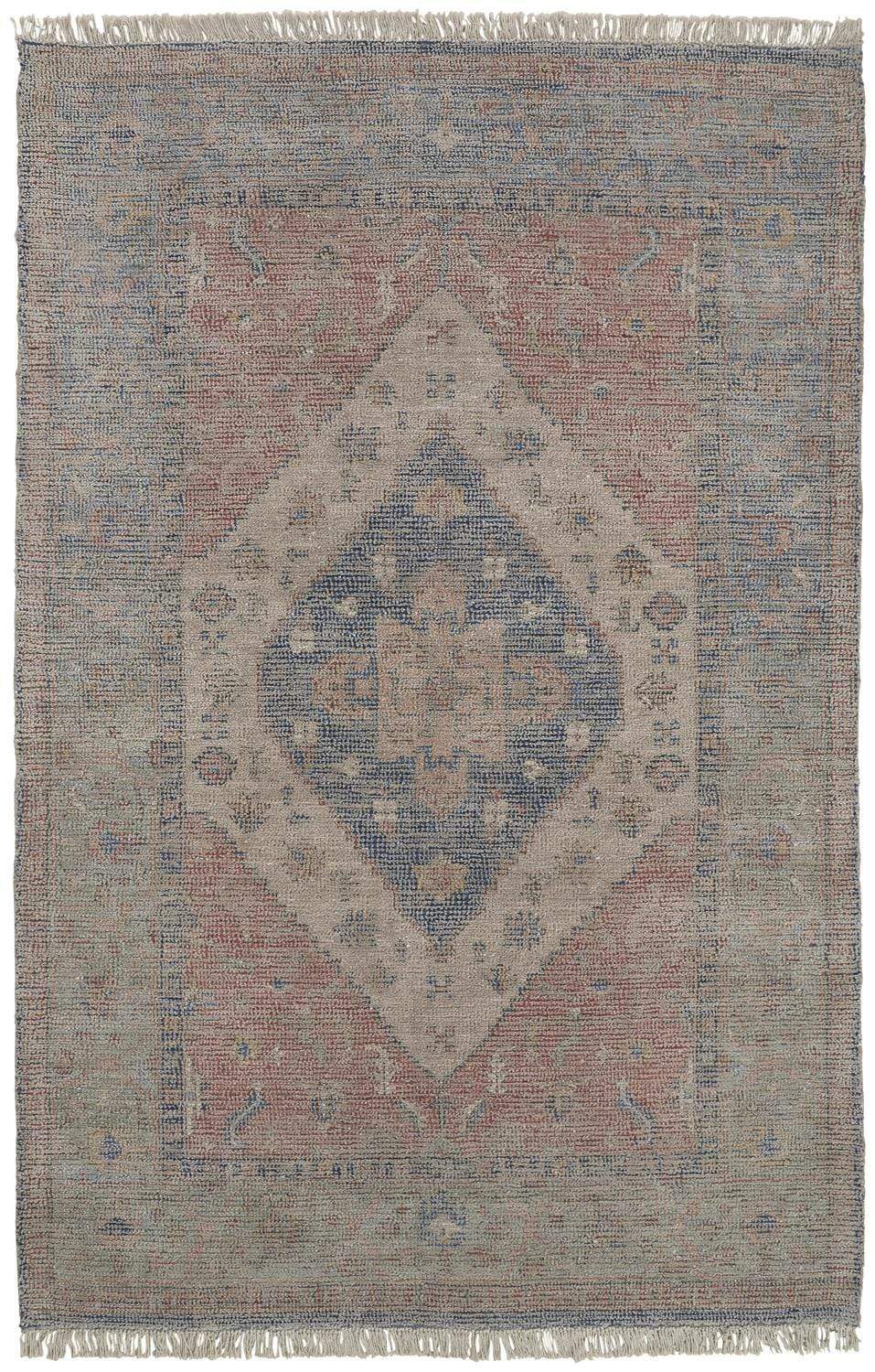 Feizy Feizy Caldwell Vintage Space Dyed Wool Rug - Blue & Orange - Available in 6 Sizes 3'-6" x 5'-6" 8798127FBLUORNC50