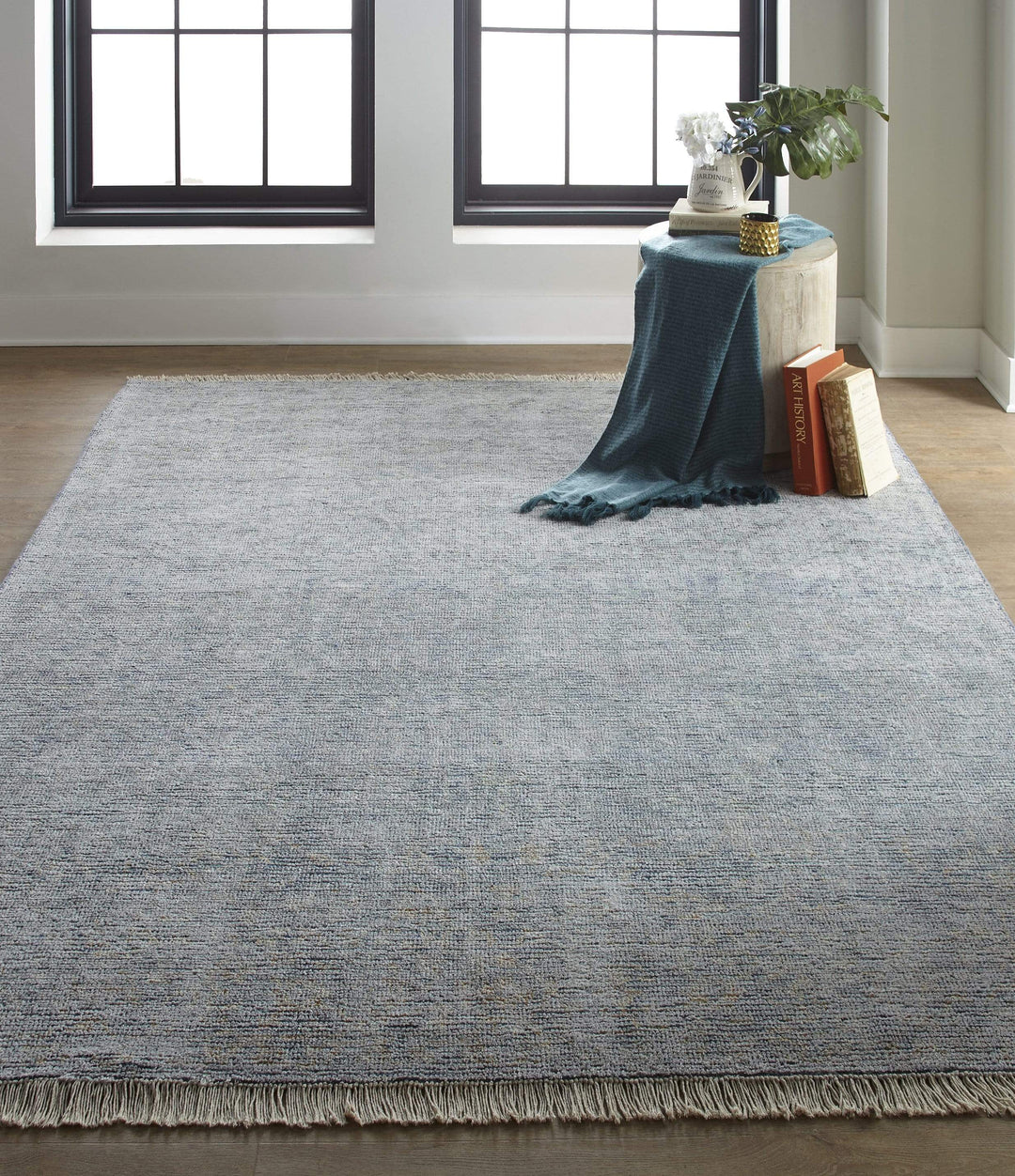 Feizy Feizy Caldwell Vintage Space Dyed Wool Rug - Aegean Blue & Gray - Available in 6 Sizes