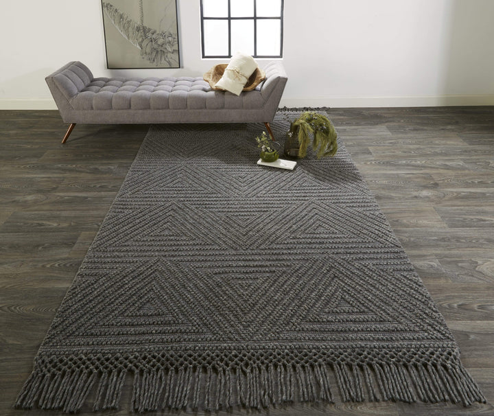 Feizy Feizy Phoenix Contemporary Moroccan Style Patterned Rug - Charcoal Gray - Available in 4 Sizes