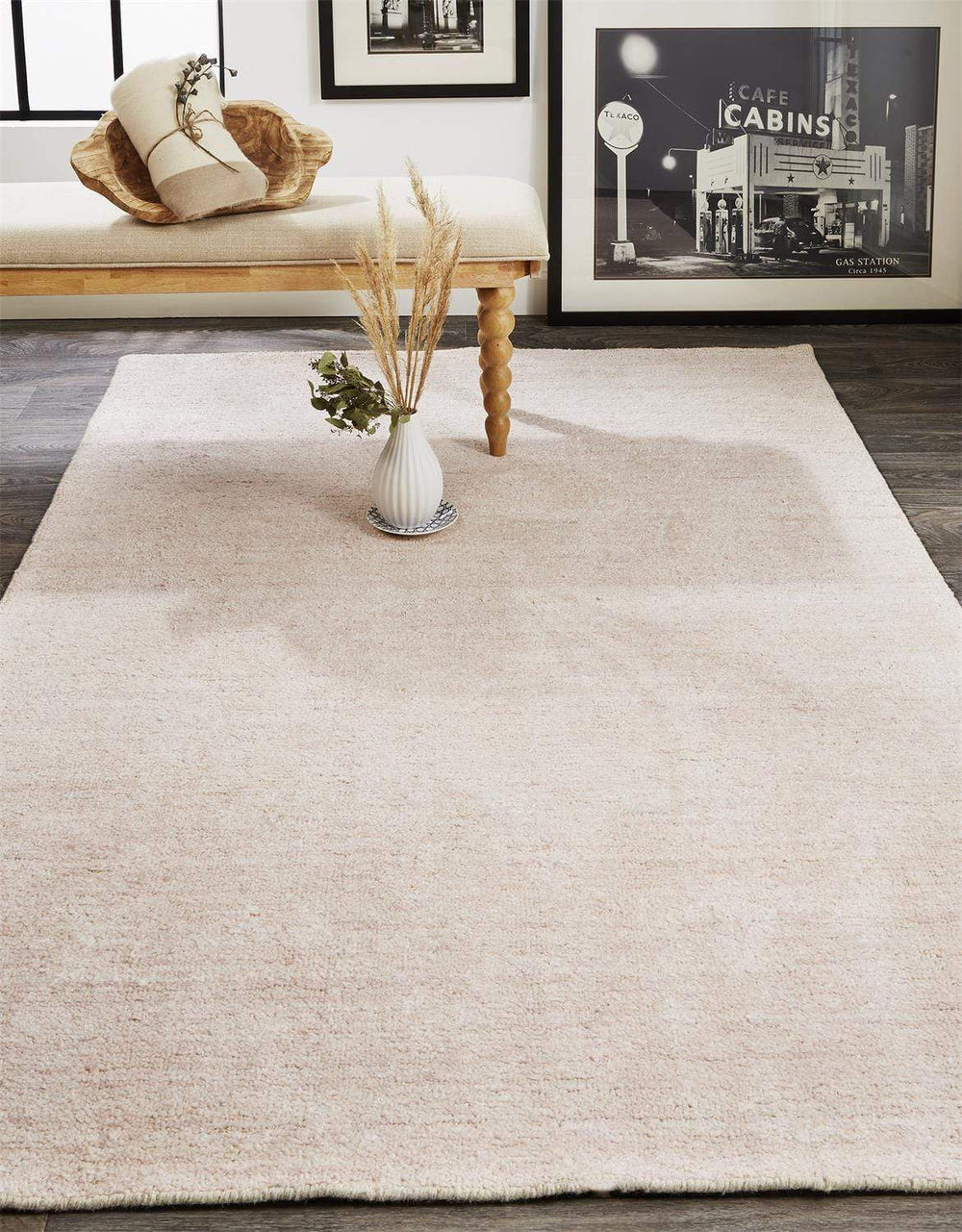 Feizy Feizy Delino Premium Contemporary Wool Rug - Light Pink - Available in 5 Sizes