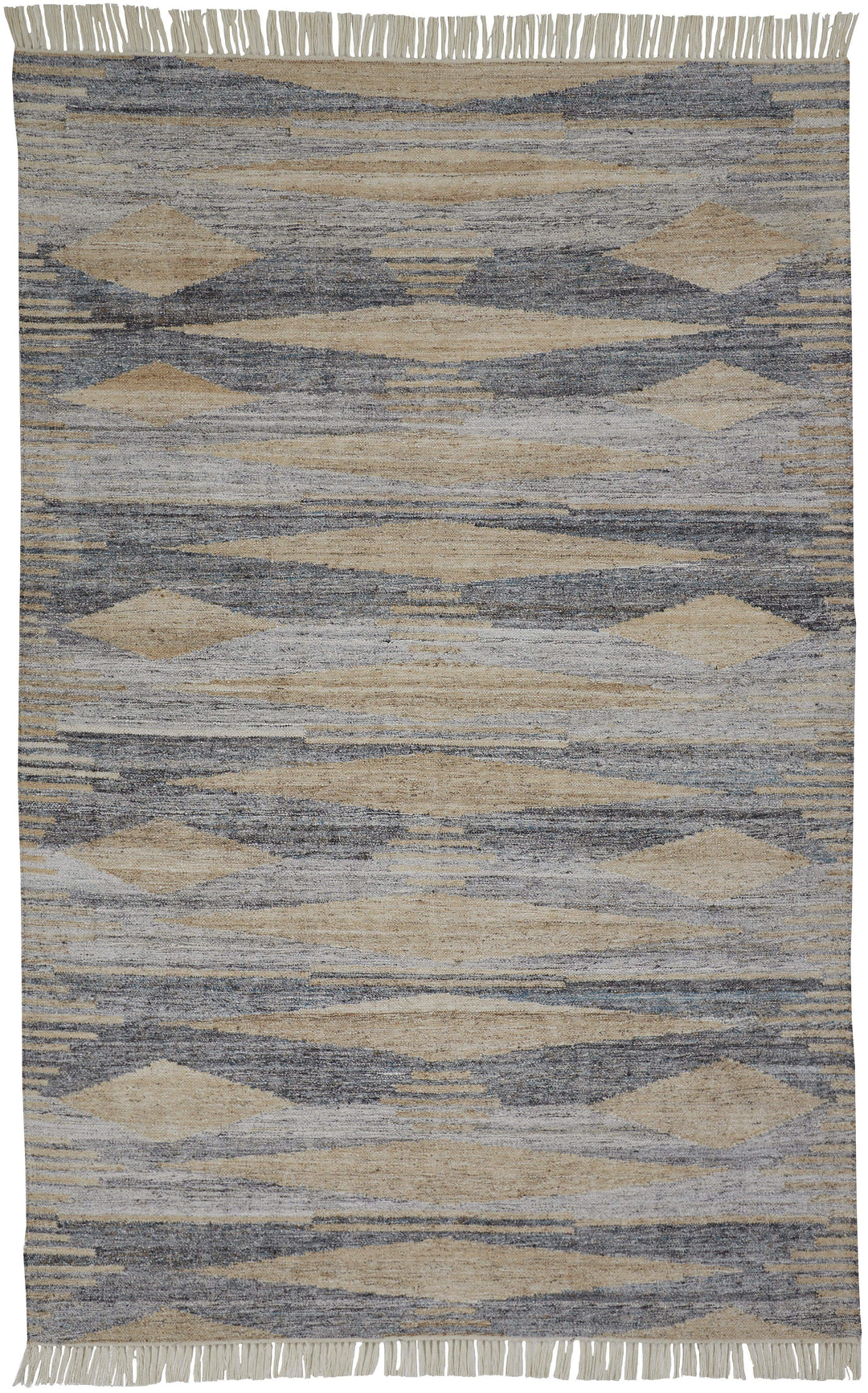 Feizy Feizy Beckett Eco Friendly Bohemian Abstract Rug - Latte Tan & Gray - Available in 6 Sizes 3'-6" x 5'-6" 8900815FGRYBGEC50