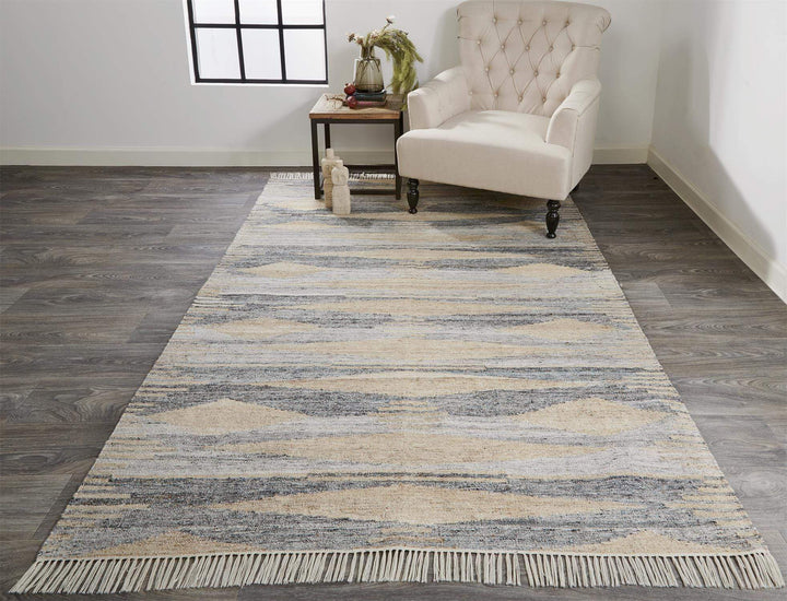 Feizy Feizy Beckett Eco Friendly Bohemian Abstract Rug - Latte Tan & Gray - Available in 6 Sizes