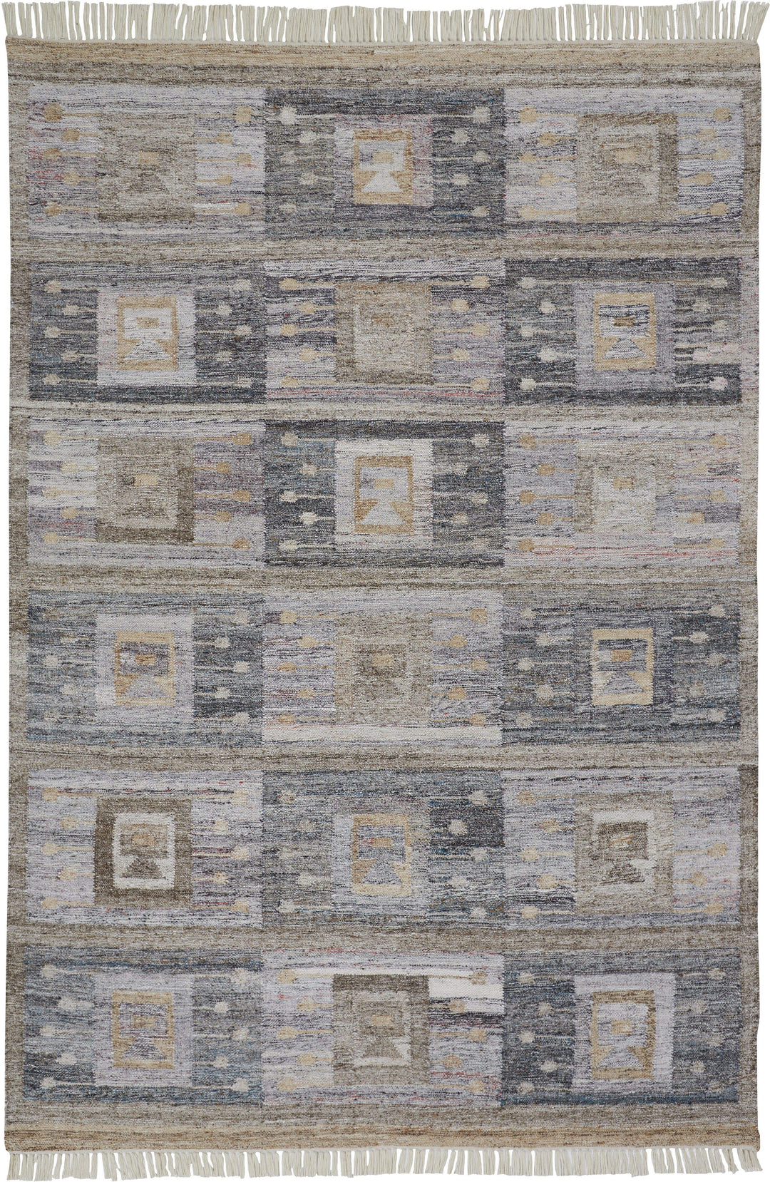 Feizy Feizy Beckett Eco Friendly Bohemian Geometric Rug - Gray & Brown - Available in 6 Sizes 3'-6" x 5'-6" 8900816FCHLMLTC50