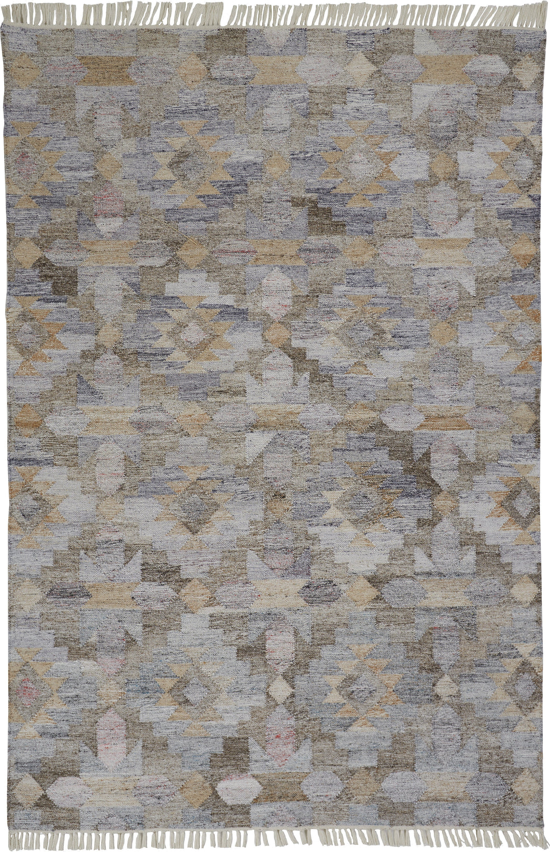 Feizy Beckett Eco Friendly Bohemian Ornamental Rug - Blue & Brown - Available in 6 Sizes