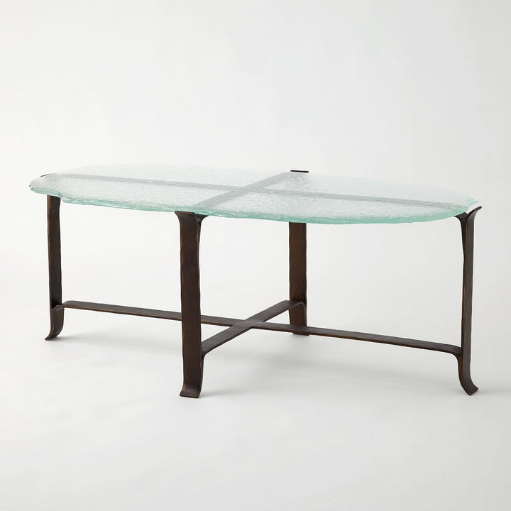 Global Views Melting Glass Cocktail Table - Bronze
