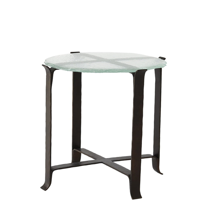 Global Views Melting Glass Side Table - Bronze