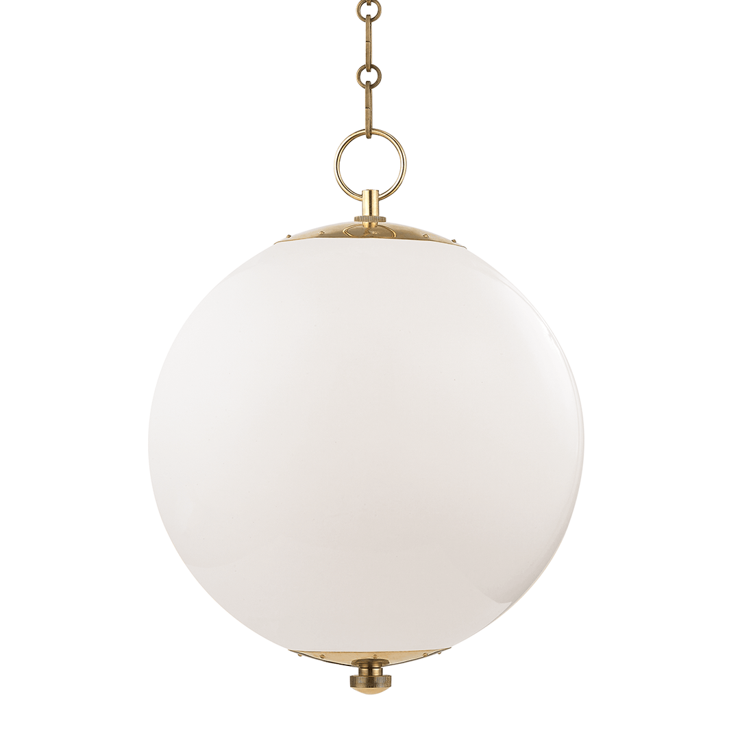 Hudson Valley Lighting Hudson Valley Lighting Sphere No 1 Pendant - Aged Brass & Opal MDS701-AGB