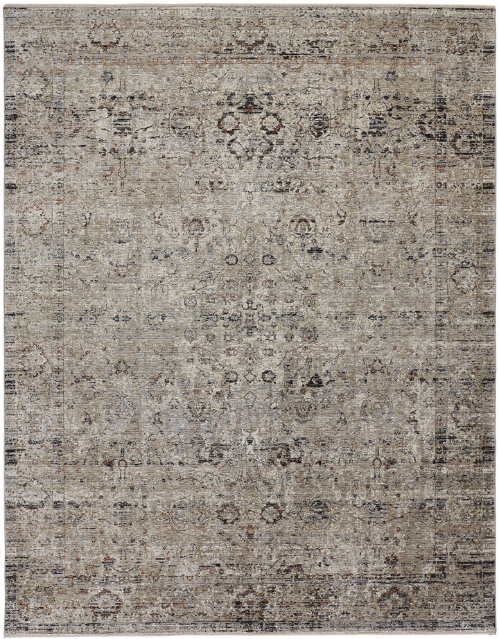 Feizy Feizy Caprio Space Dyed Ornamental Rug - Beige & Rust - Available in 4 Sizes 9'-6" x 12'-5" 9203958FSND000H02