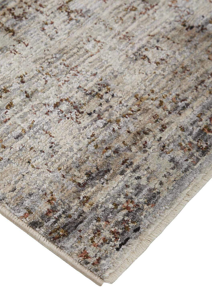 Feizy Feizy Caprio Space Dyed Ornamental Rug - Ivory Sand & Cool Gray - Available in 5 Sizes