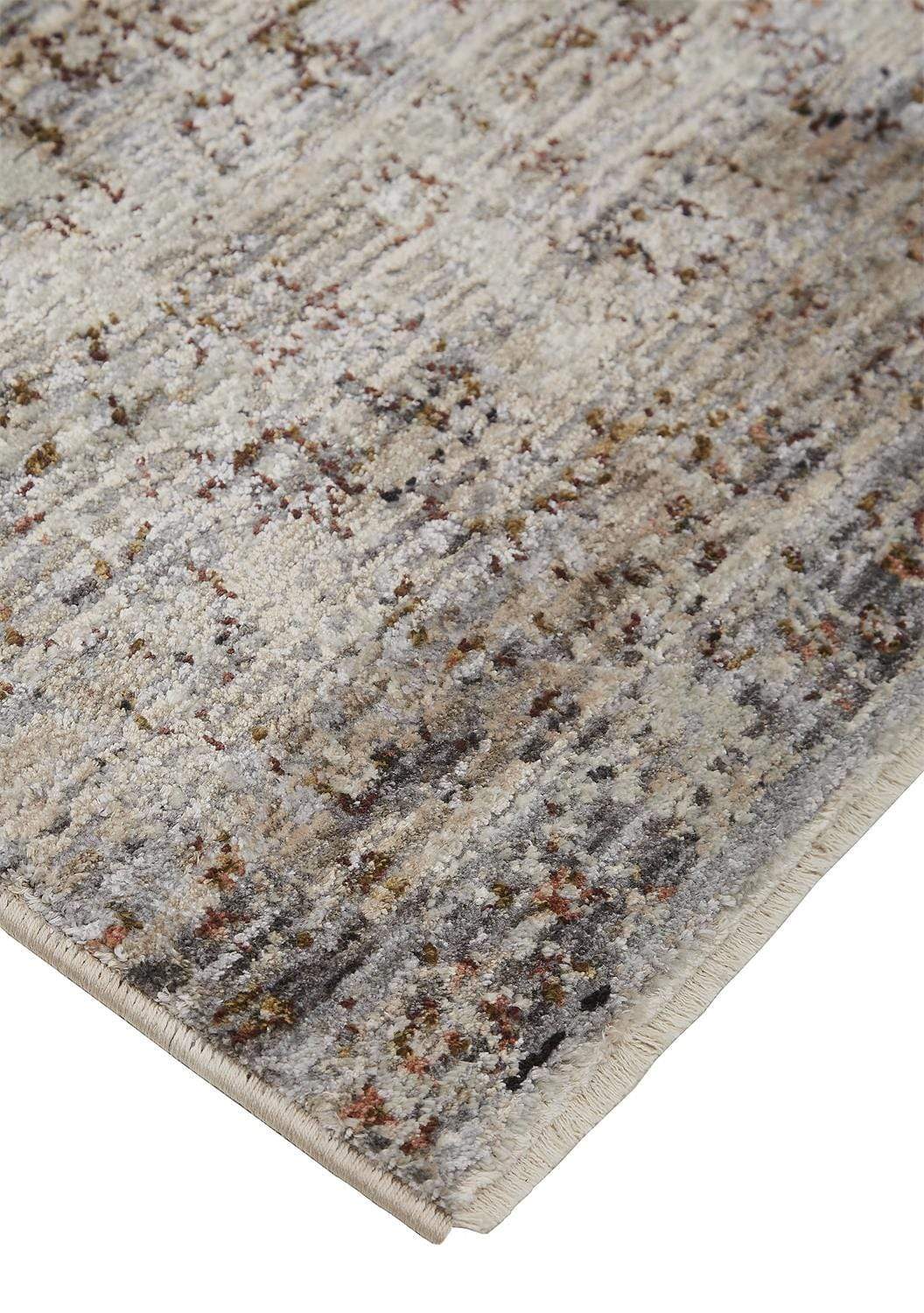 Feizy Feizy Caprio Space Dyed Ornamental Rug - Beige & Rust - Available in 4 Sizes