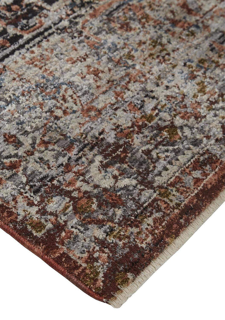 Feizy Feizy Caprio Space Dyed Medallion Rug - Rust & Black - Available in 9 Sizes