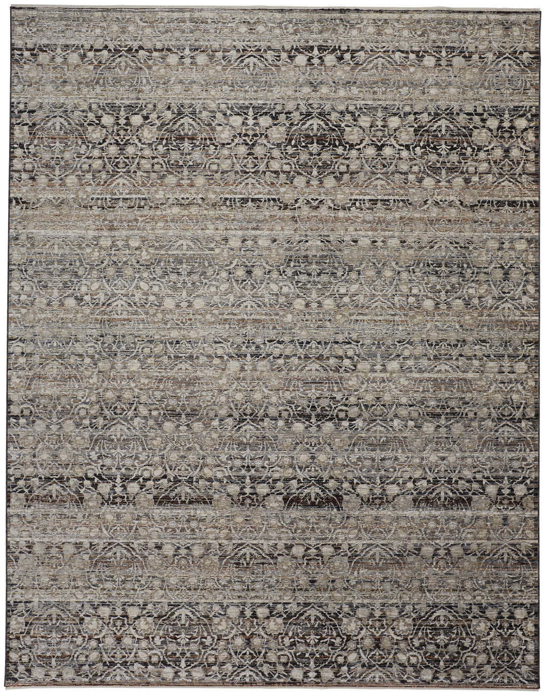 Feizy Feizy Caprio Space Dyed Ornamental Rug - Light Gray & Ink Blue - Available in 4 Sizes 9'-6" x 12'-5" 9203961FSTN000H02