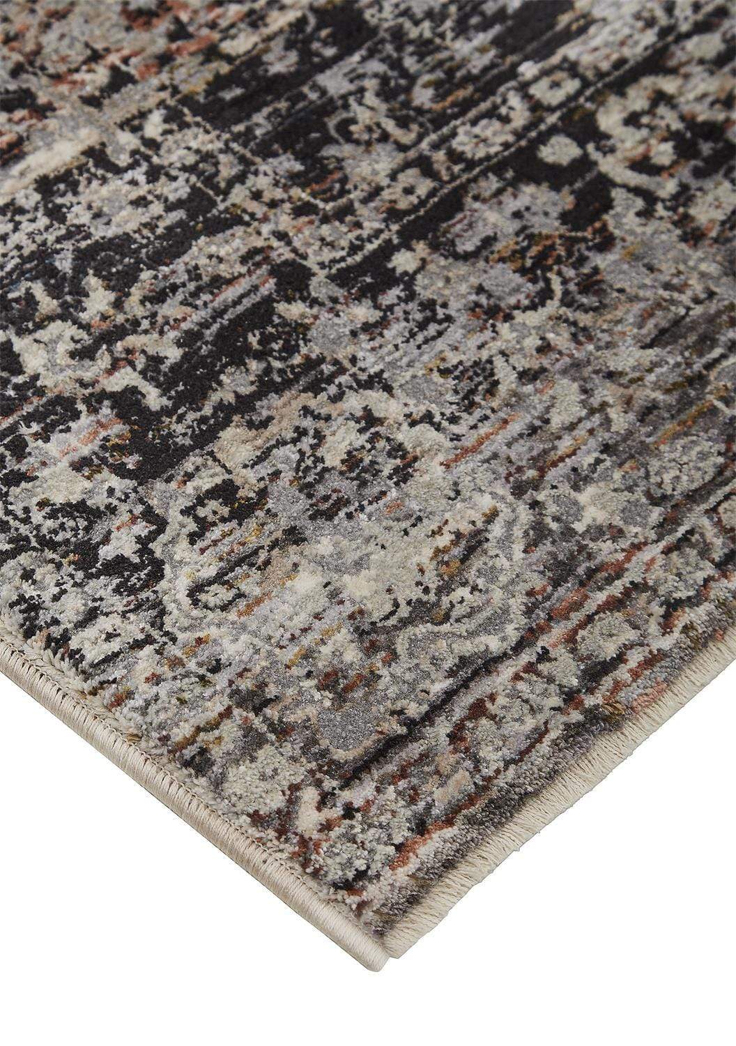 Feizy Feizy Caprio Space Dyed Ornamental Rug - Ink Blue & Rust - Available in 9 Sizes