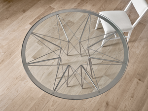 Delaney Round Dining Table - Stainless Steel