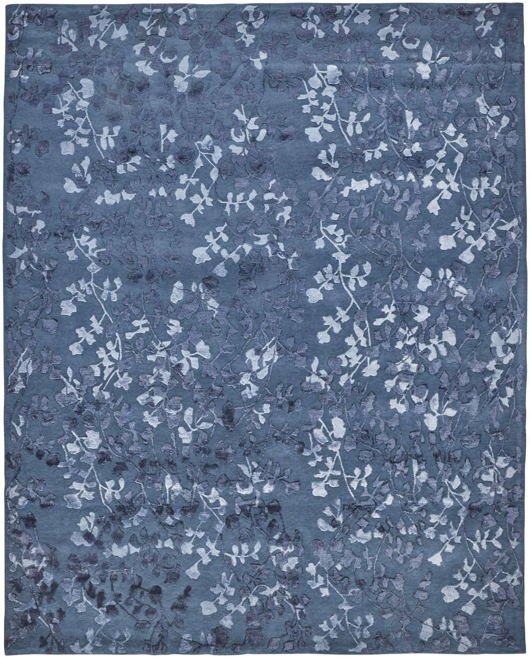 Feizy Feizy Bella High & Low Floral Wool Rug - Vallarta Blue & Ice Blue - Available in 6 Sizes 5' x 8' 9698832FBLU000E10