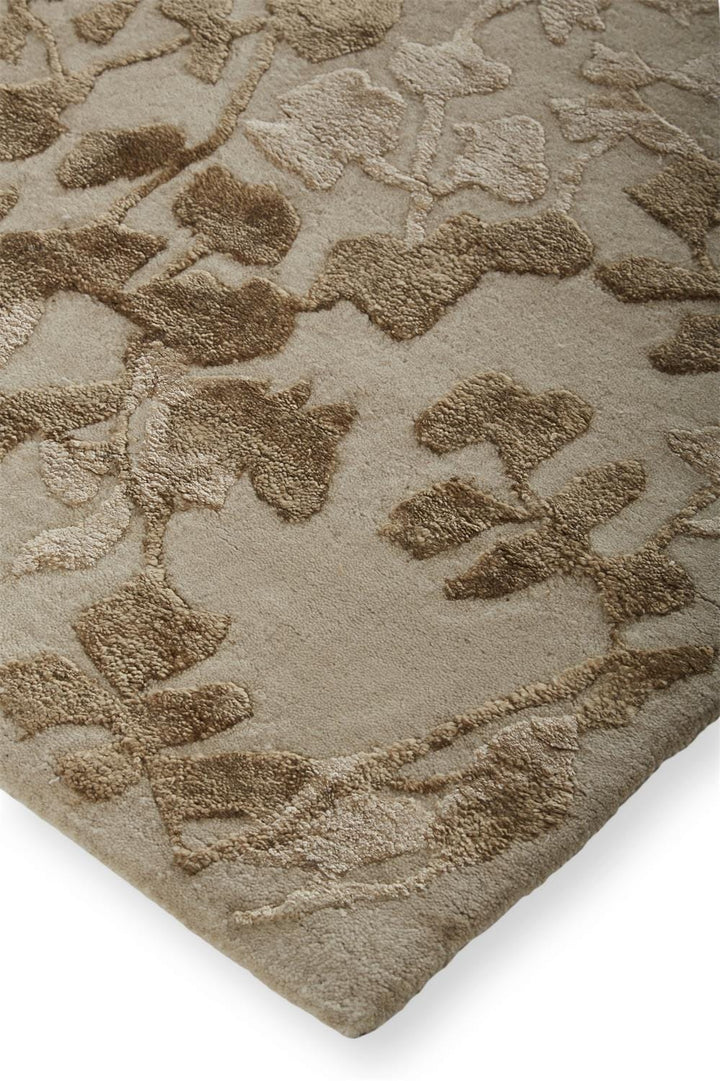 Feizy Bella High & Low Floral Wool Rug - Beige & Pearl - Available in 6 Sizes