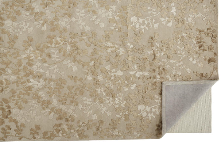 Feizy Bella High & Low Floral Wool Rug - Beige & Pearl - Available in 6 Sizes