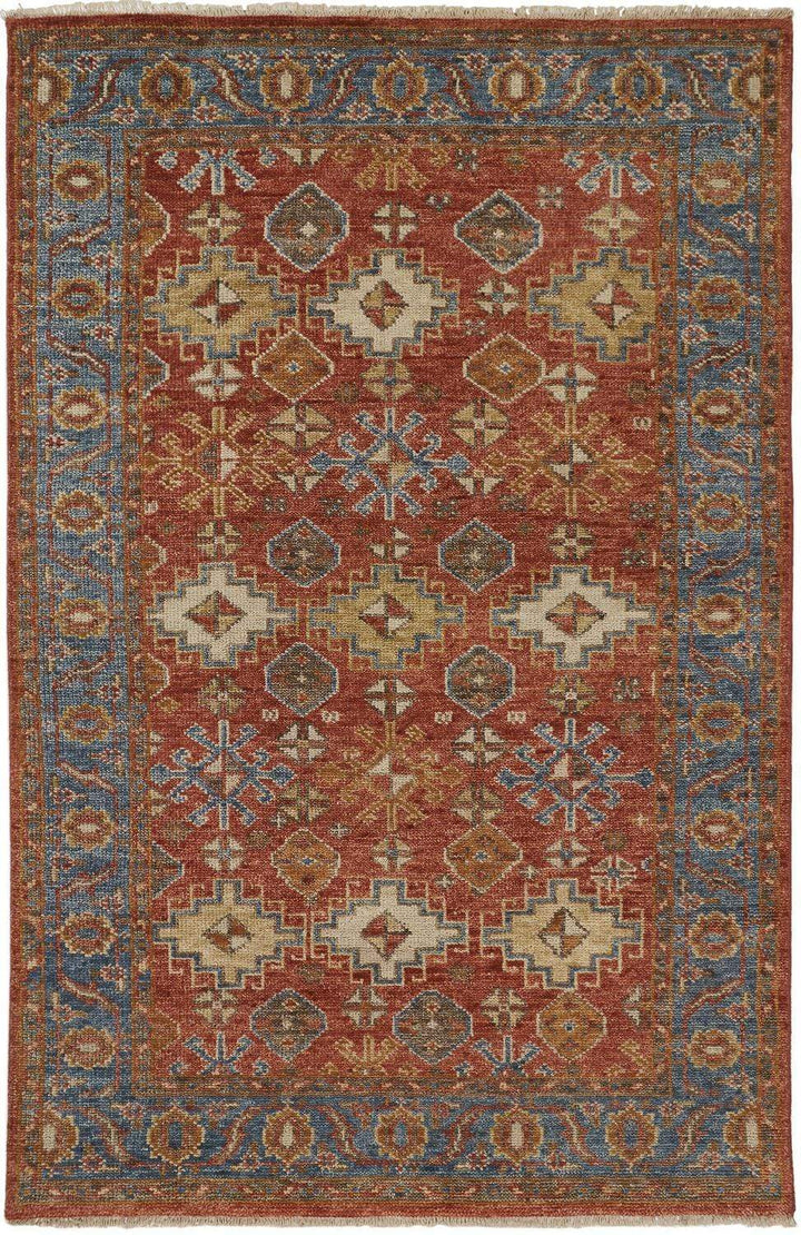 Feizy Feizy Carrington Traditional Oushak Flora & Fauna Rug - Clay Red - Available in 8 Sizes 3'-6" x 5'-6" 9826505FORNBLUC50