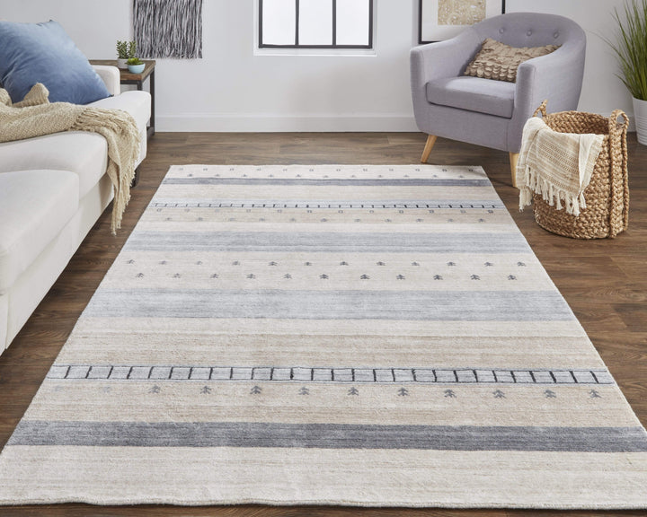 Feizy Feizy Legacy Contemporary Gebbah Rug - Beige & Light Gray - Available in 6 Sizes