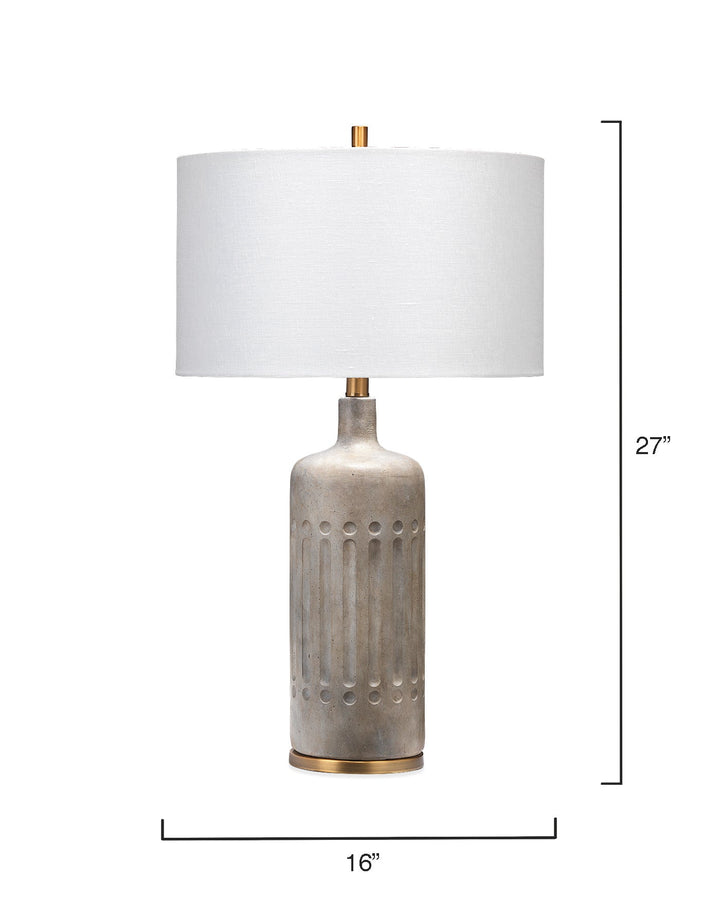 Jamie Young Jamie Young Annex Table Lamp - Grey & Antique Brass 9ANNEXGRGO