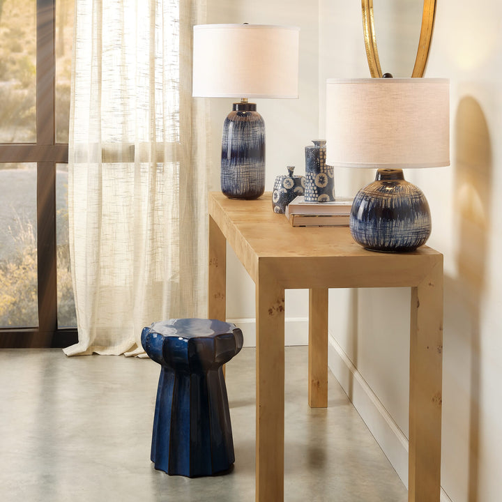 Jamie Young Batik Table Lamp - Indigo (Available in 2 Sizes)