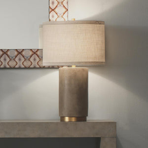 Jamie Young Jamie Young Mortar Table Lamp in Cement and Brass 9MORTARCEMBR
