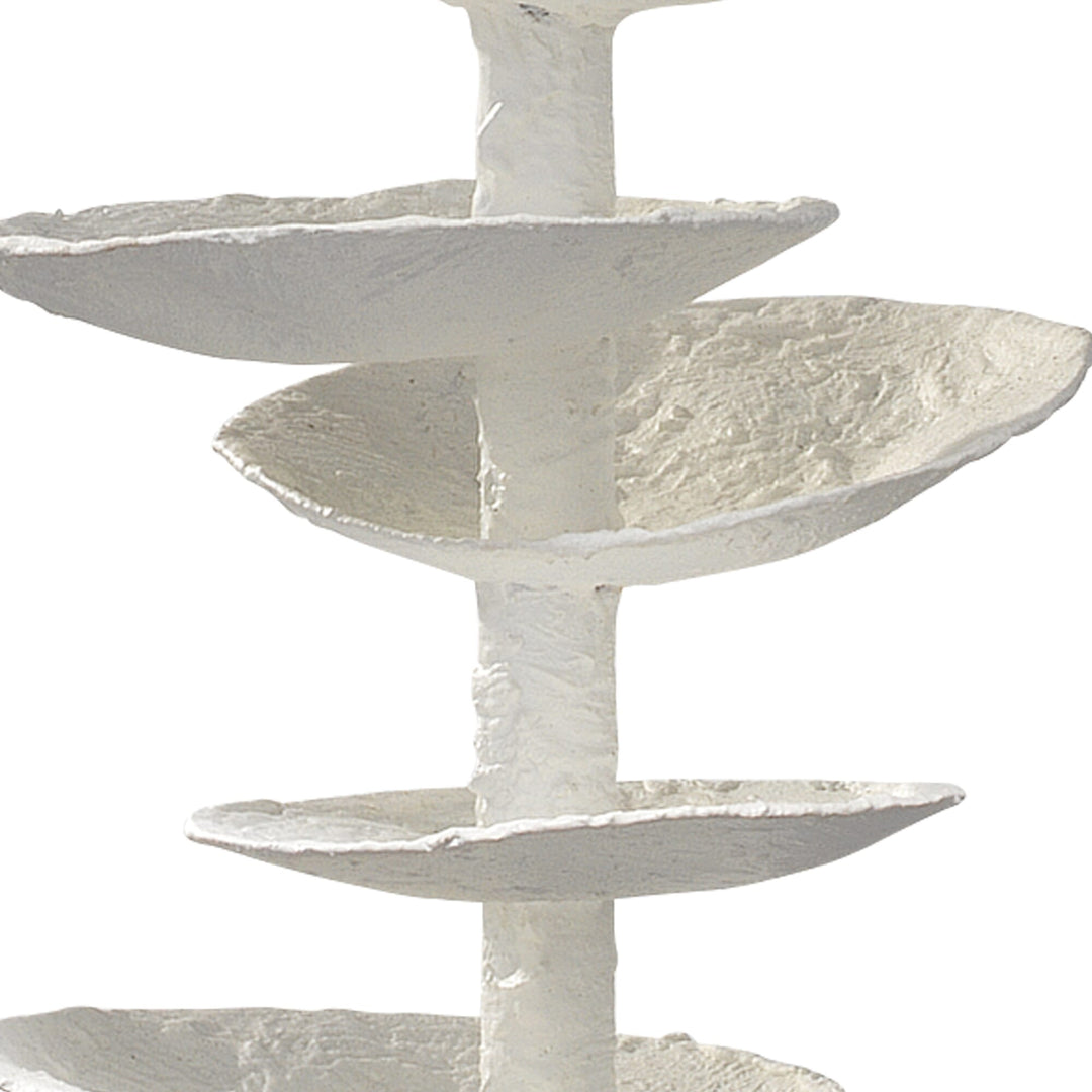 Petals Table Lamp in White Gesso