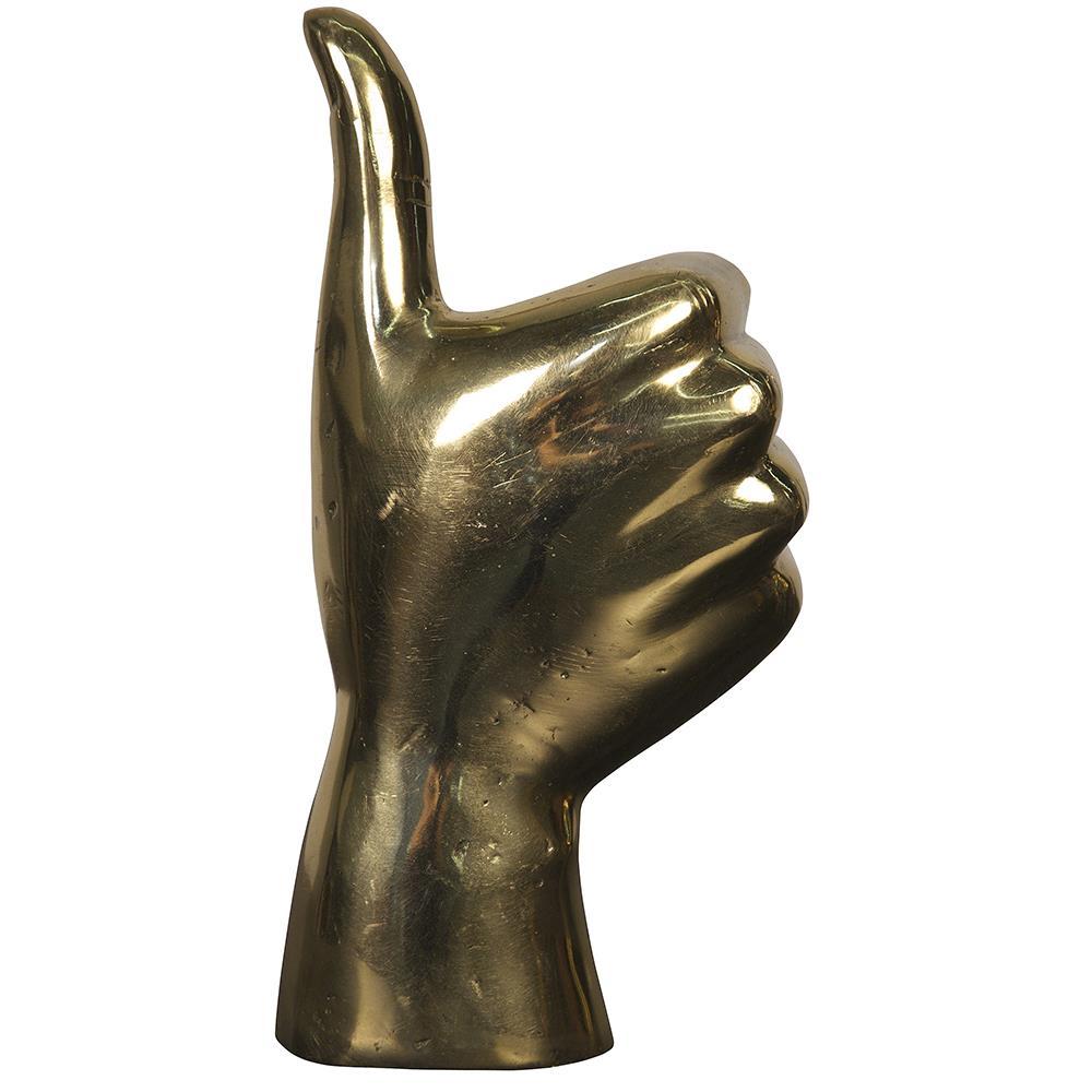 Thumbs Up Brass Sculpture