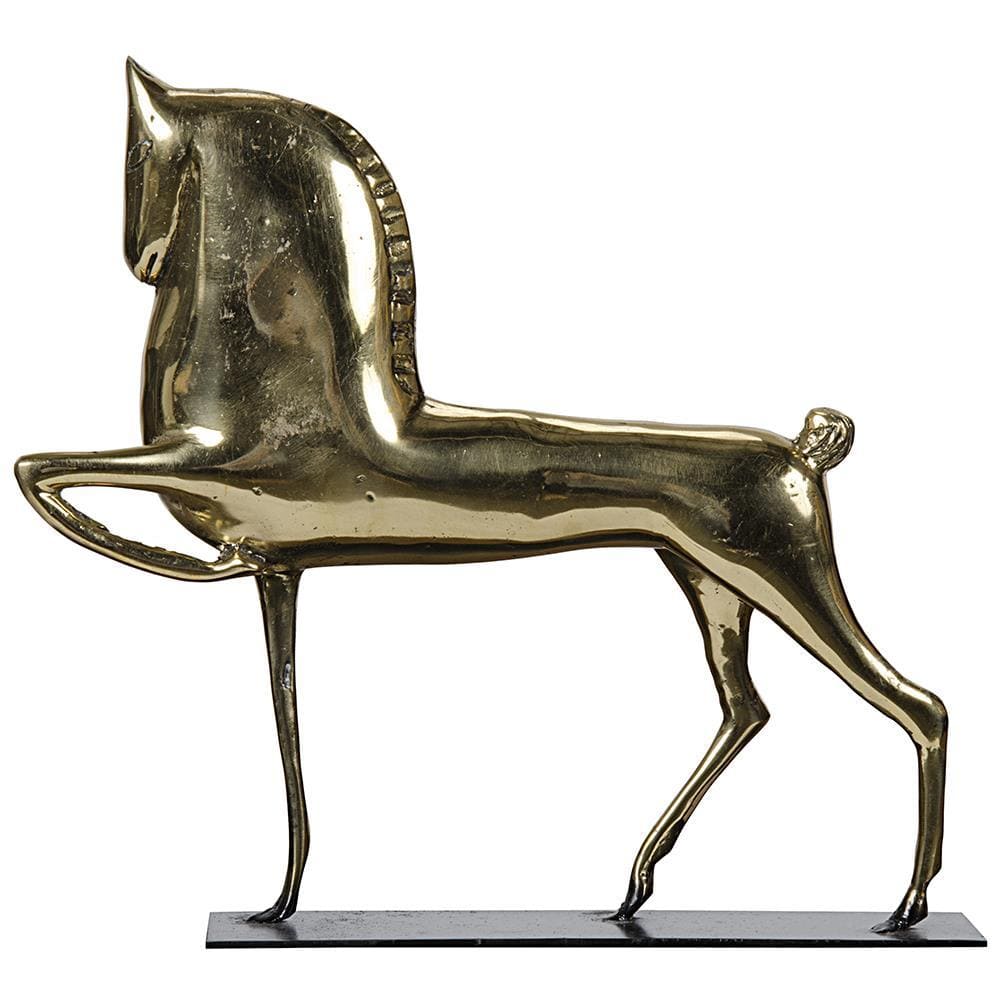 Horse On Stand in Brass