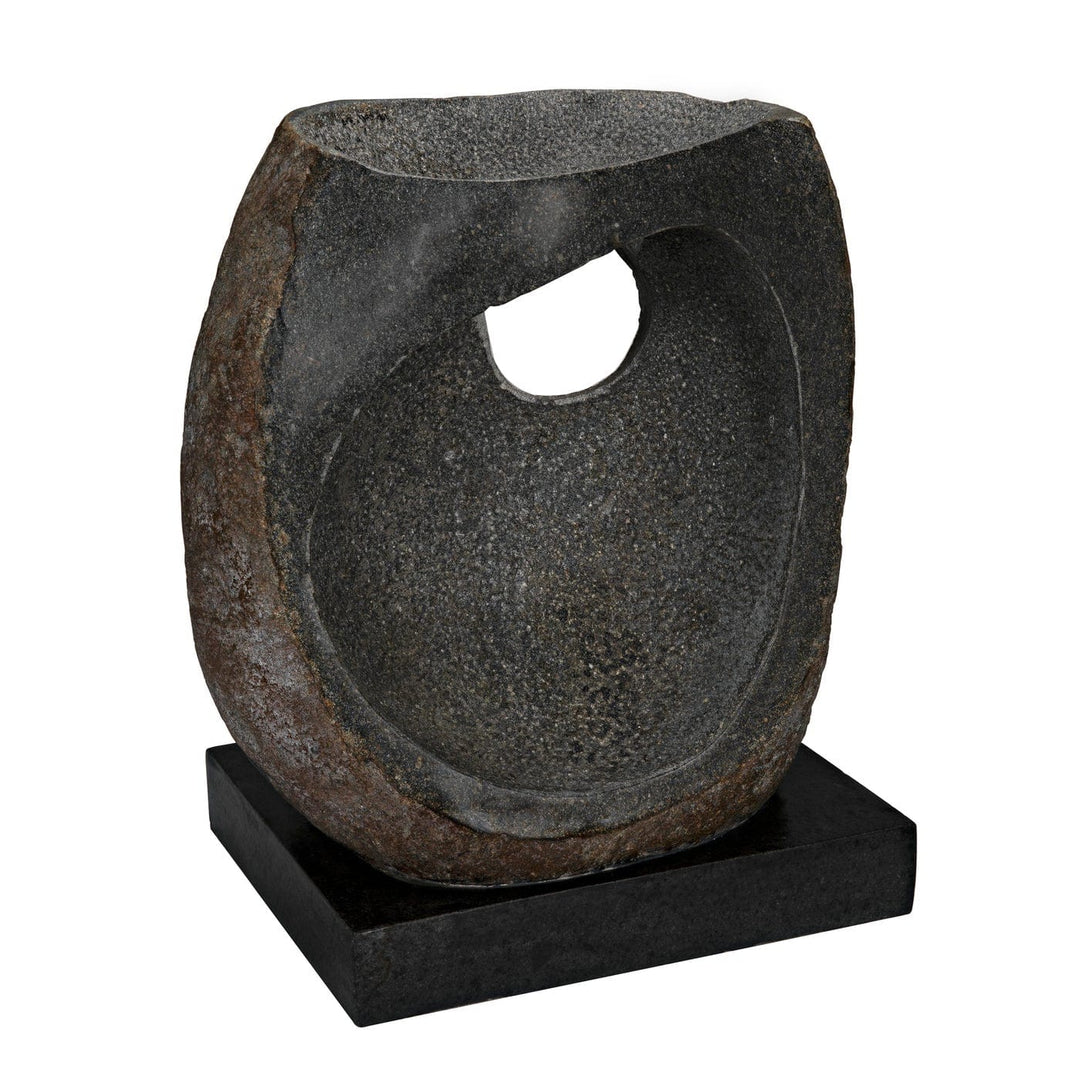Felsen Sculpture - River Stone with Marble Base