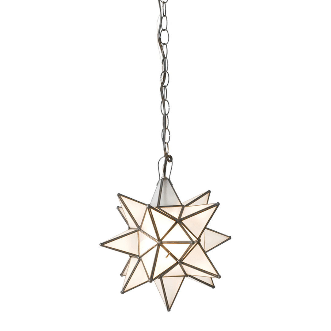 Worlds Away Worlds Away AGS112 XL Frosted Star Chandelier - Brass AGS112
