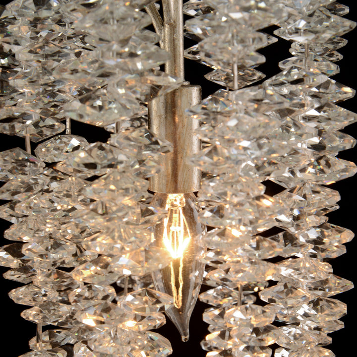 Cascading Crystal Droplight - Silver
