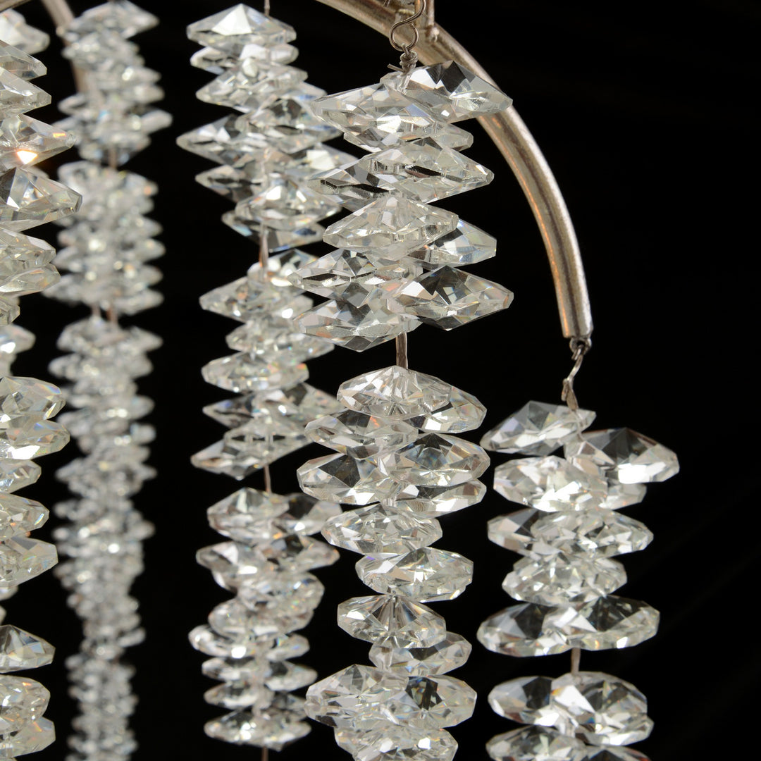 Cascading Crystal Six-Light Chandelier - Silver