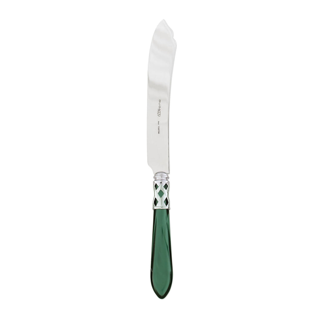 Vietri Vietri Aladdin Cake Knife - Available in 31 Colors Brilliant Green ALD-9813G-B