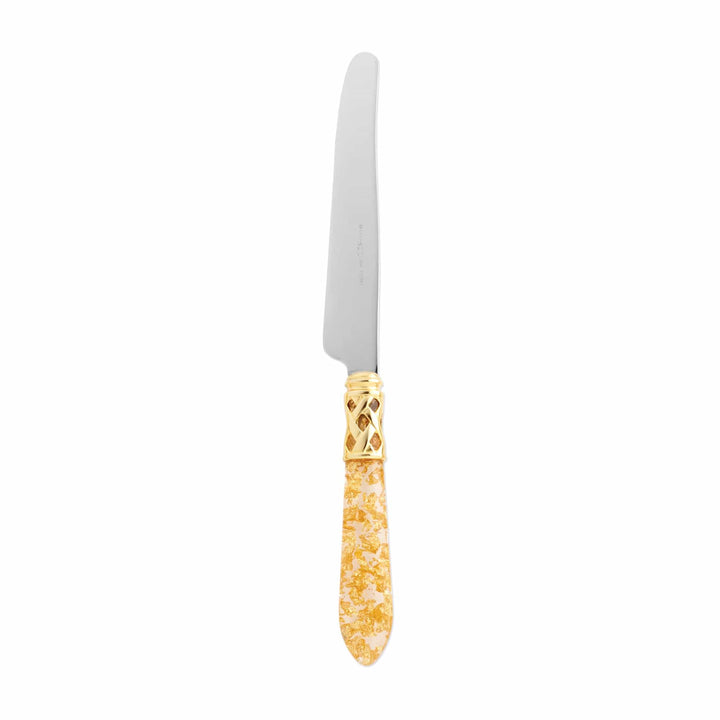 Vietri Vietri Aladdin Place Knife - Set of 4 - Available in 33 Colors Brilliant Gold Fleck ALD-9853GO-BG