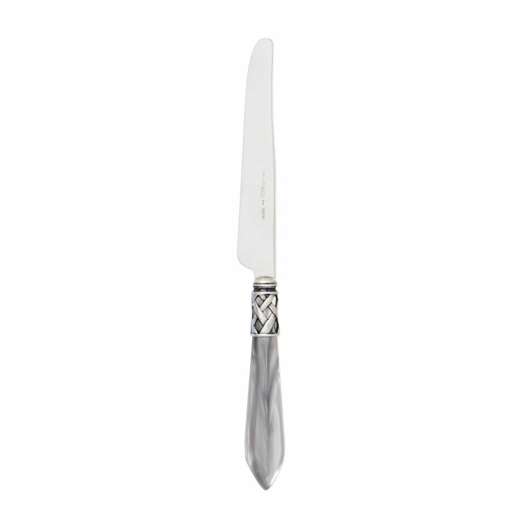 Vietri Vietri Aladdin Place Knife - Set of 4 - Available in 33 Colors Antique Light Gray ALD-9853LG