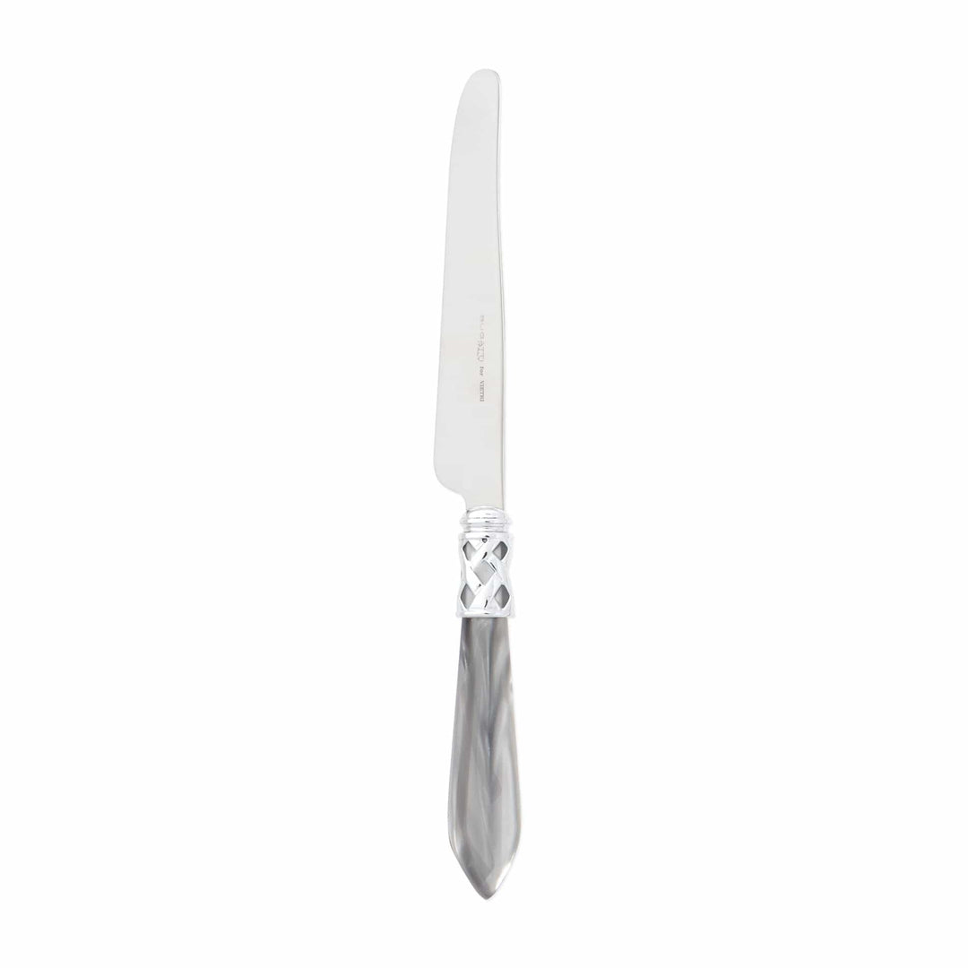 Vietri Vietri Aladdin Place Knife - Set of 4 - Available in 33 Colors Brilliant Light Gray ALD-9853LG-B