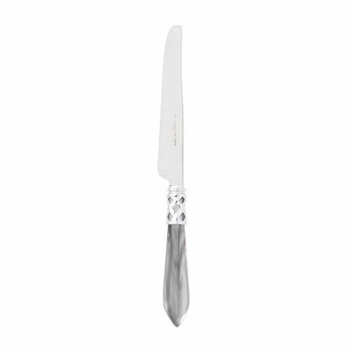 Vietri Vietri Aladdin Place Knife - Set of 4 - Available in 33 Colors Brilliant Light Gray ALD-9853LG-B