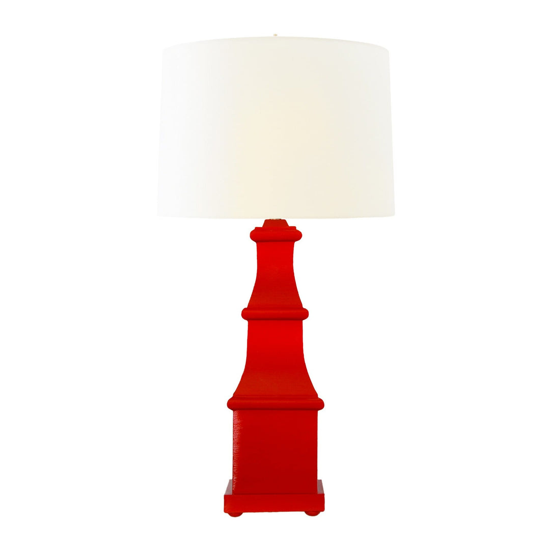 Handpainted Tiered Tole Table Lamp - Available in 4 Colors