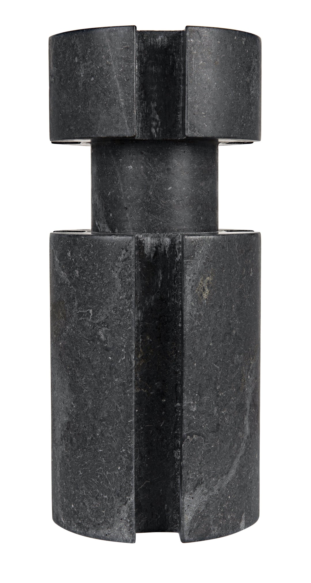 Mela Candle Holder Set of 2 - Black Marble