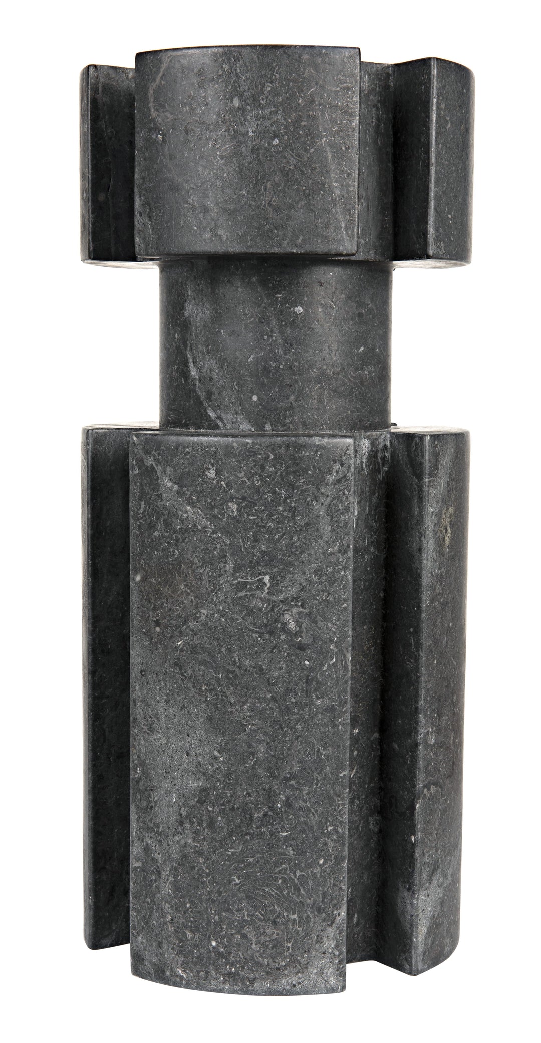 Mela Candle Holder Set of 2 - Black Marble