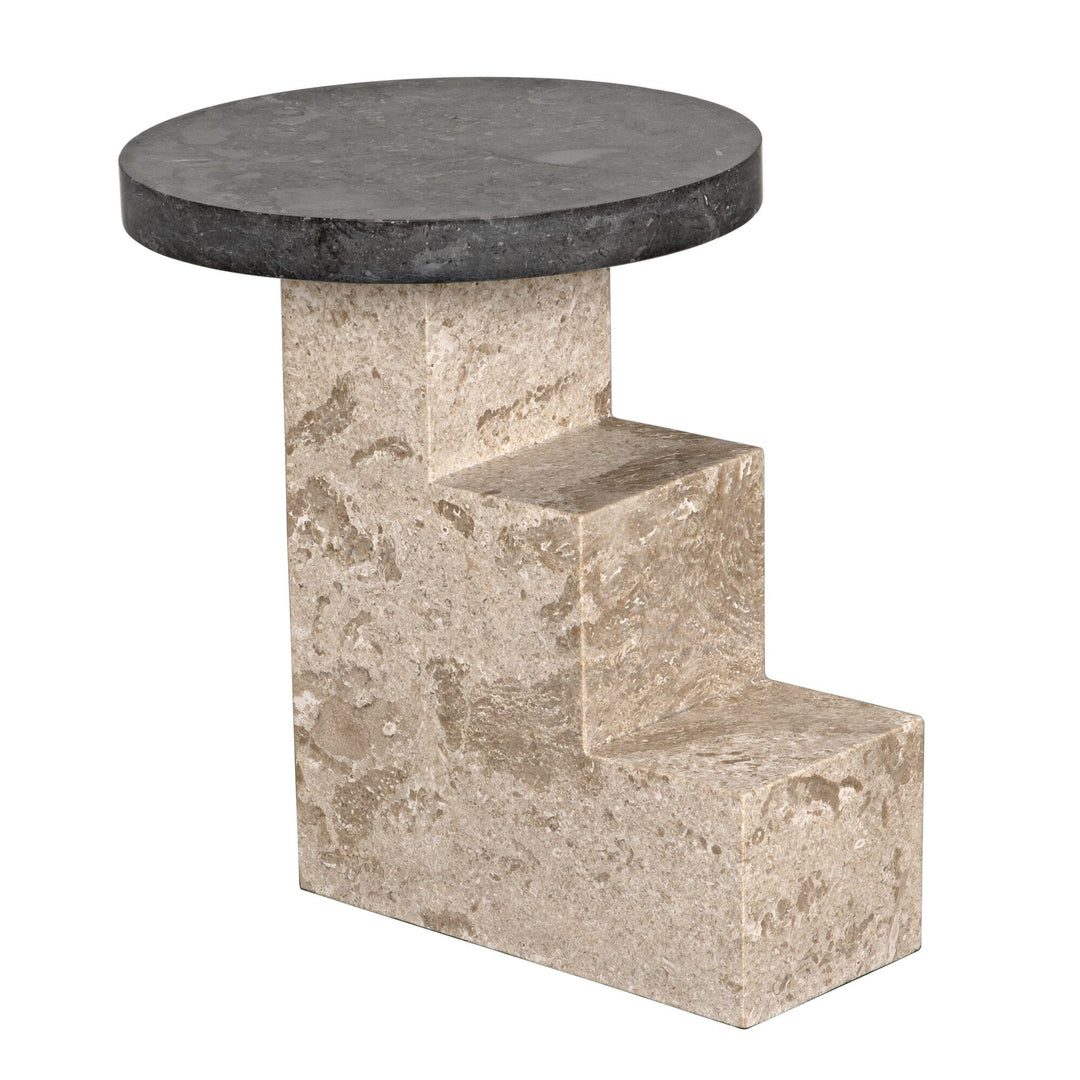 Chantal Side Table - Black and White Marble