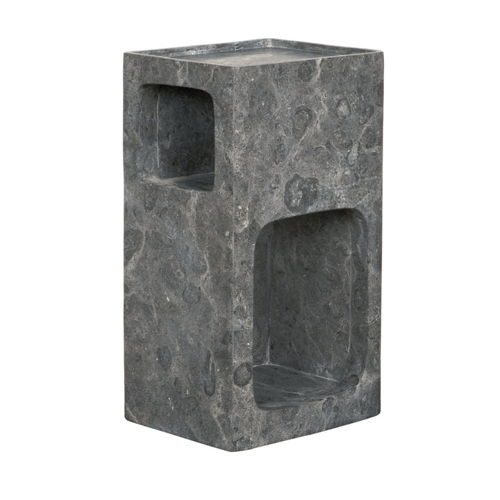 Charisse Side Table - Black Marble